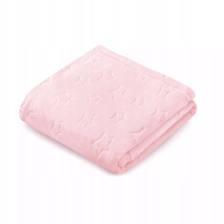 Prikrývka, prehozy na posteľ - Pepi Baby prikrývka hviezdy 100x140 prášok ružová