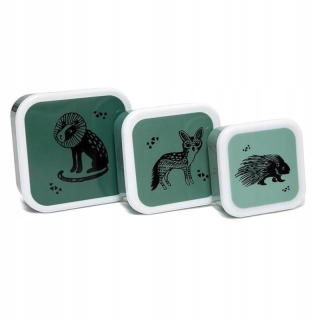 Petit Monkey Set 3 raňajky LunchBox Black