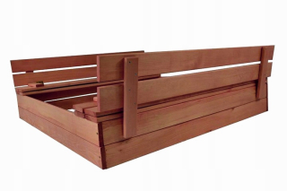 Detské pieskovisko - SANDBOX S IMPREGNOVANÝMI LAVICAMI 120x120
