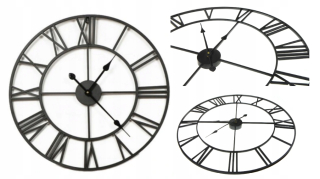 Hodiny do detskej izby - Nástenné hodiny veľké 80-120 cm čierne 4 číslice