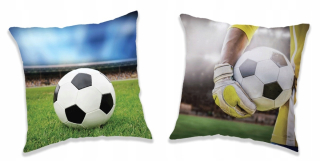 Detský dekoračný vankúš - Futbalový futbal Jasiek Ball vo futbale dva