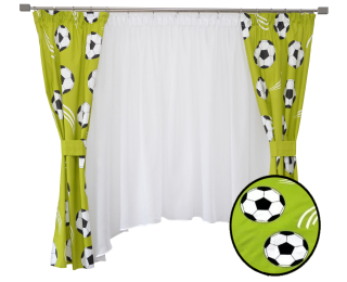 Detské záclony - Olive Balls Curtain Curtain nastavená pre chlapca
