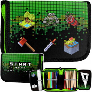 Puzdro na ceruzku so zariadením pre ventilátor chlapca Minecraft