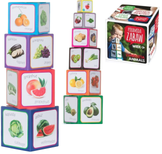 Dvojjazyčná Montessori Food Pyramid +1 Years