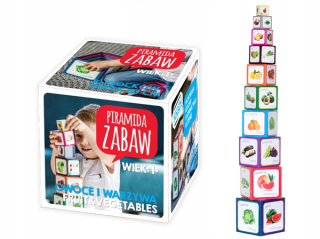 Skákanie pyramída. Educational veží. Pads. Zelenina