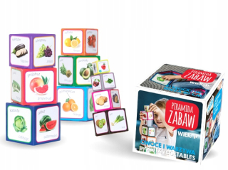 Hra Montessori pyramída ovocie veža + zadarmo