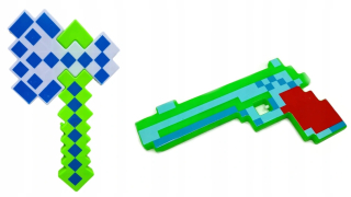 Minecraft  - PISTOL + AX WEAPON MINECRAFT LED zvuk