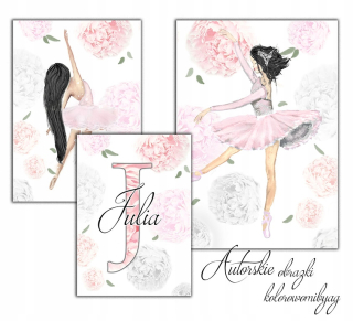 Obráz do detskej izby - Plagát Piwoni Ballerinas sa hodí do nálepky A3