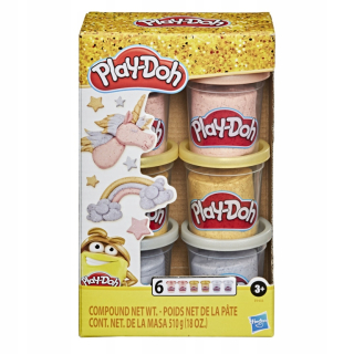 Play Doh Cake Metallic Rúrky 6-Pack E9433