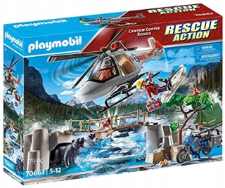 Stavebnica - PLAYMOBIL 70663 Misia vrtuľník v kaňone