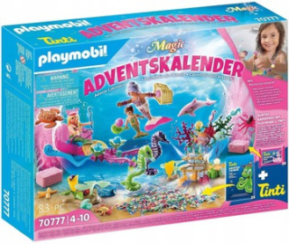 Stavebnica - PLAYMOBIL 70777 Adventný kalendár morskej panny + CATALO