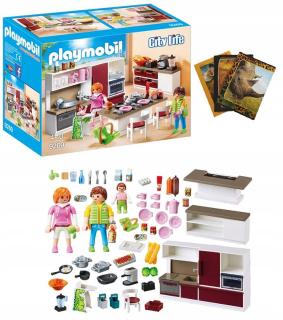 Stavebnica - PLAYMOBIL 9269 Big Family Kitchen Home 9266
