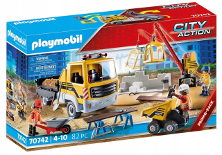 Stavebnica - PlayMobil Stavebné miesto s vyklápačom vyklopením 70742
