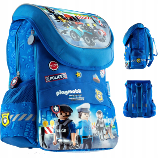 Školská taška, batoh - PlayMobil Backpack School Schoolbag Polícia