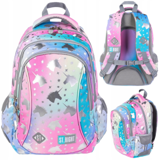 Školský batoh - 3-komorný batoh Stright BP-26 OMBRE UNICORN 20L