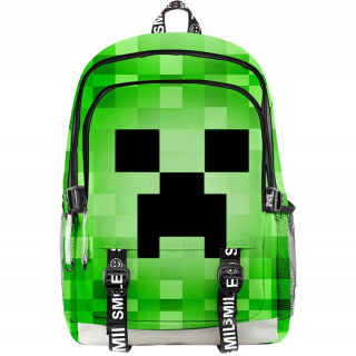 Školská taška, batoh - Batoh 3D Satchel Minecraft Creeper Vodotesné