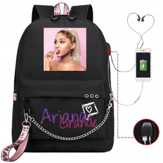 Školský batoh - Ariana grande batohové farby veľké vzory A4 USB
