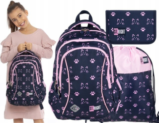 Školská taška, batoh - BP26 BACKPACK CUBER CASE St.Right Kotki mačky labky nohy