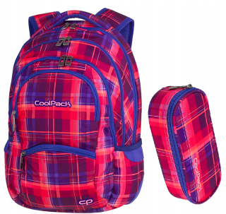 Školský batoh - Coolpack batoh veľký kockovaný koleg