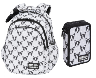 Školský batoh - Coolpack batoh Jerry francúzsky buldogs ceruzka puzdro pod.