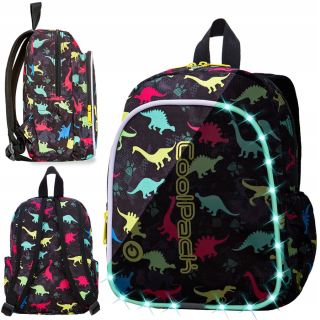 Školská taška, batoh - LED COOLPACK BATOH PRE CHLAPCOVÝCH DINOSAUROV