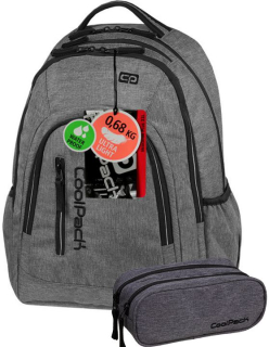 Školská taška, batoh - Backpack Coolpack Patio 2in1 Mercator A311 Sneh Grey