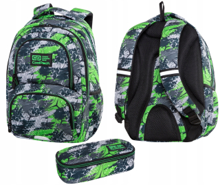 Školský batoh - Coolpack Spiner Termic Triogreen + Cencil Case Batoh
