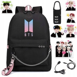 Školská taška, batoh - Dámske batohy BTS KPOP JININ + 40 NÁPOJE