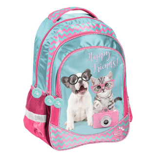 Školská taška, batoh - Baby Backpack Dog Cat Class 1 2 3