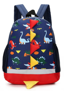 Detský batohový vzor dinosaurus Navy Blue