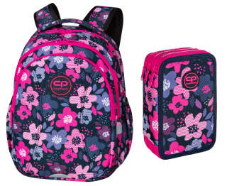 Školský batoh - Batoh mladý Coolpack + Puzdro pre ceruzku Triple Kvety