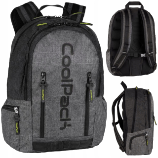 Školský batoh - Dopad čiernej šedej coolpack mládežnícky batoh