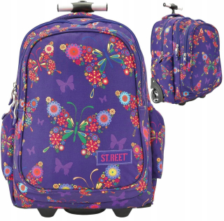 Školská taška, batoh - Batoh na kolesách Butterfly Butterfly Suitcase St.Right
