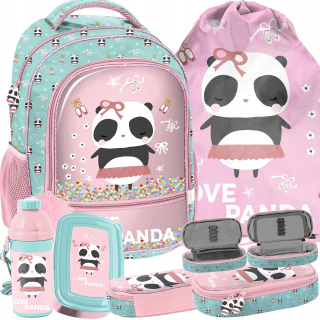 Školský batoh - Batoh v škole Panda pre študenta s pandou set