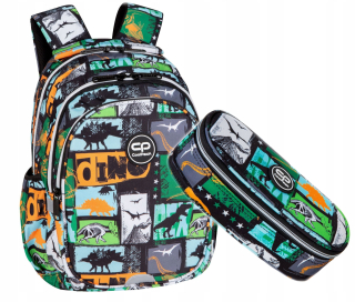 Školský batoh - 2in1 coolpac jurský prípad ceruzky
