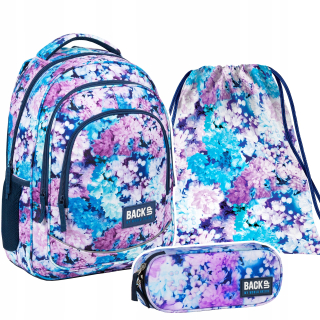 Školská taška, batoh - BACKPACK Ceruzka Case School Sack Bry Flowers Backup