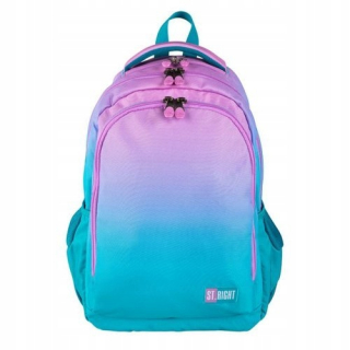Školská taška, batoh - Batoh St.RIGHT BP-57 OMBRE TURQUOISE ST. Majewski