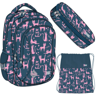 Batoh St.right BP26 Lazy Cats +Cencil Case +Bag