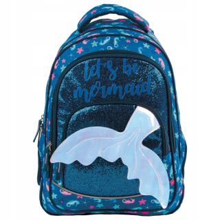 Školská taška, batoh - ZÁLOHA 24 L ZÁLOHY ZÁLOHY MERMAID GLOSSY NAVY