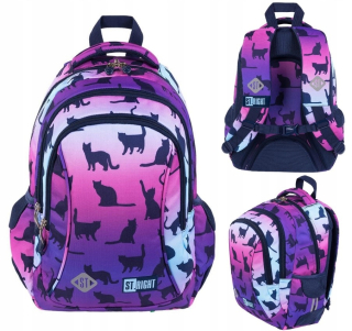 Školský batoh - Školský batoh 3 kurčatá 20 l Cats Pastel St.right