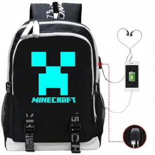 Školský batoh - ŠKOLSKÝ BATOH A4 MINECRAFT ŽIARI V TME