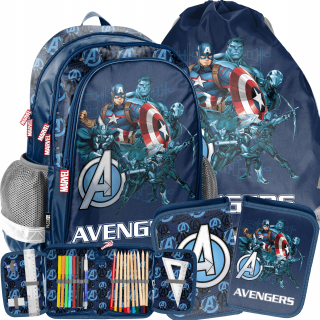 Školský batoh - Avengers School Backpack for Boy Marvel set