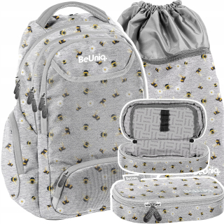Školská taška - batoh, set, zostava - BUNIQ SCHOOL BACKPACK SADA BEE GIRLS