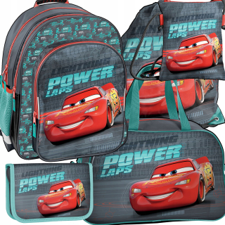 Školská taška - batoh, set, zostava - Školské batoh Cars Zigzag Auto Auto Autem Set