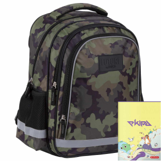Školský batoh - Batohský batoh DF23 v Camo + Notebook 60K.