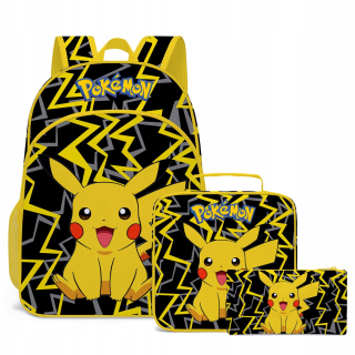 ŠKOLSKÝ BATOH VEĽKÝ SET Pre hru POKEMON PIKACHU