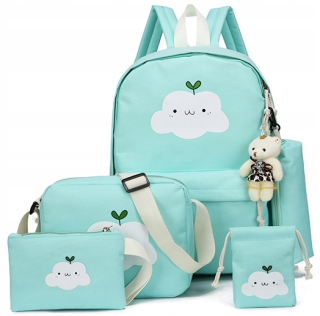 Školská taška, batoh - Školský batoh. Dievčatá. Schoolbag. Modrý Cloud