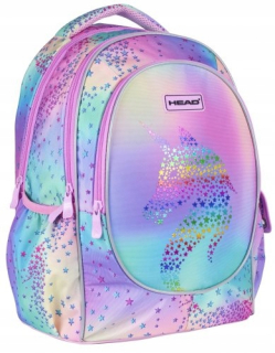 Školský batoh - Školská batohová hlava jednorožca Unicorn Ombre trieda