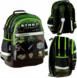 Školský batoh - Minecraft Game Pixele School Batoh pre chlapca