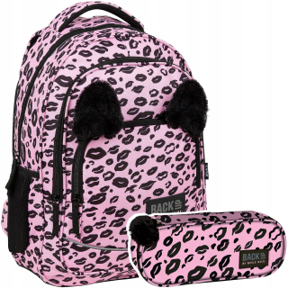 Školský batoh - Školský batoh mládeže Pink Leopard Set